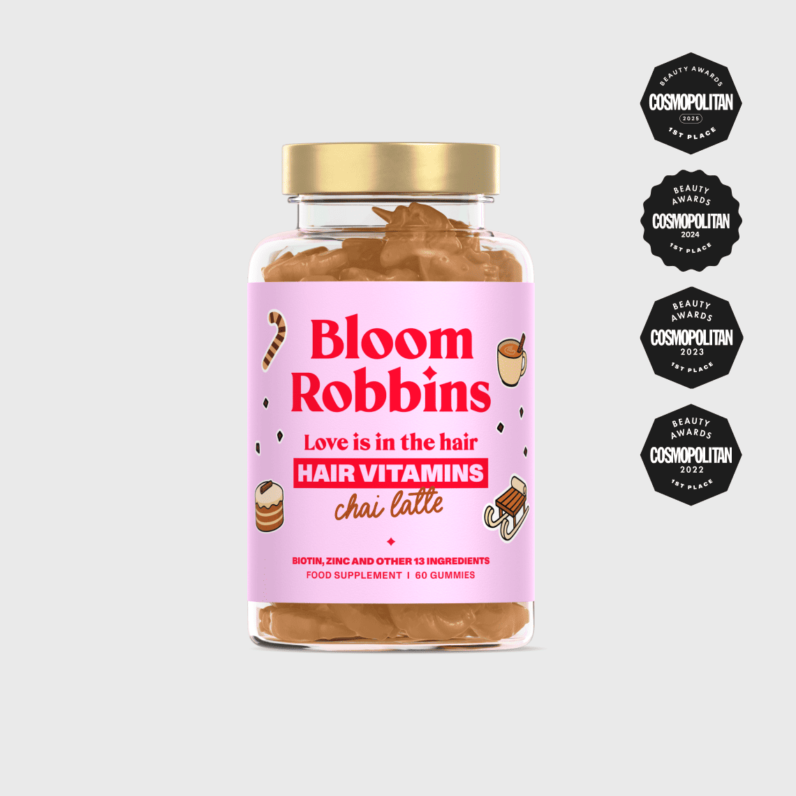 CHAI LATTE LIMITKA - Vitamíny na vlasy s biotinem - gumídci