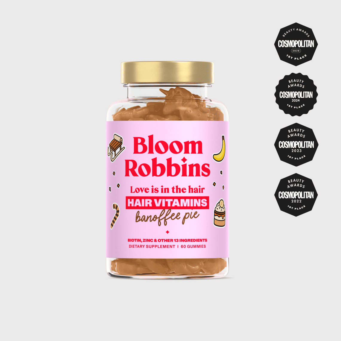 BANOFEE LIMITKA - Vitamíny na vlasy s biotinem - gumídci