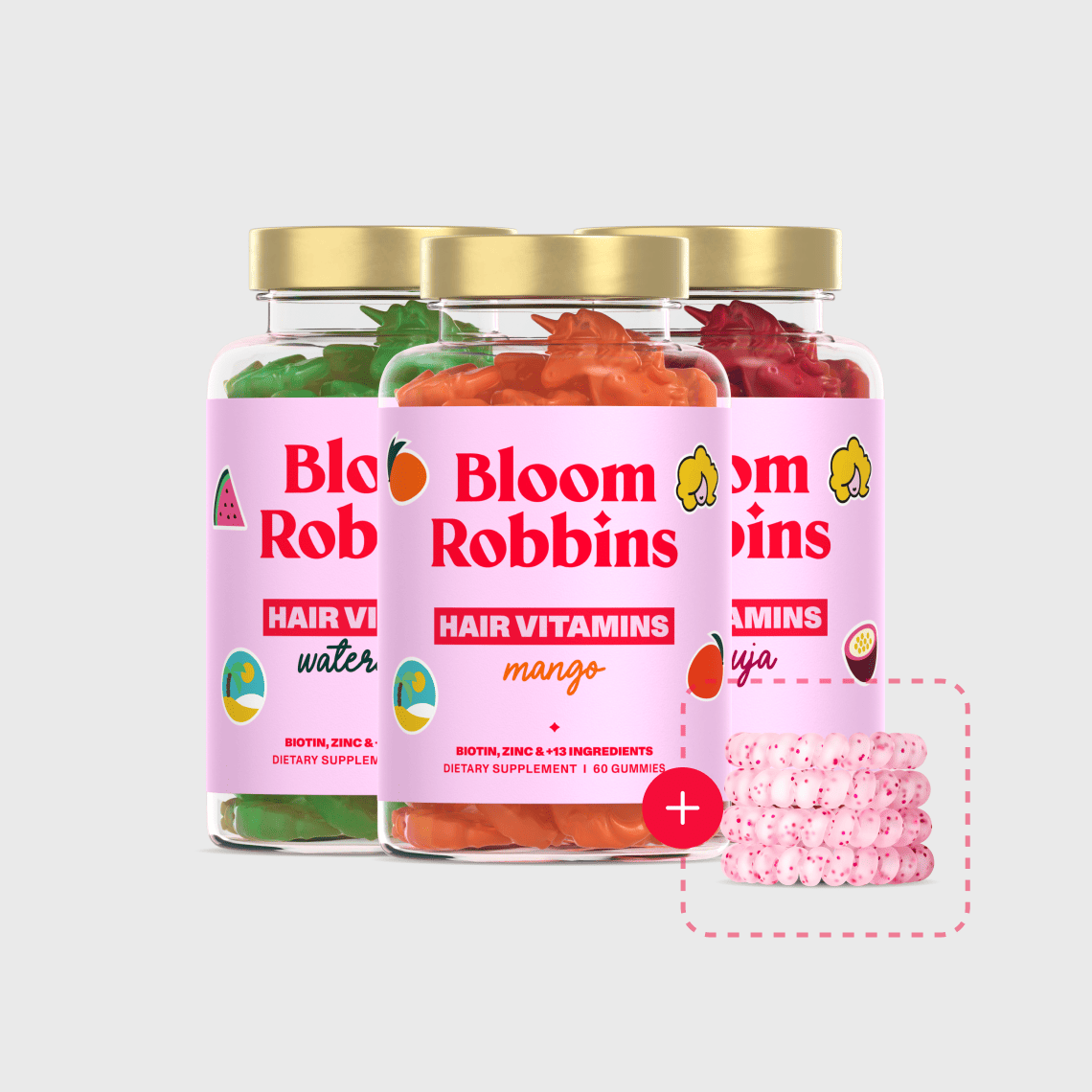 Summer trio limitka – vitamíny na vlasy s biotinem – gumídci