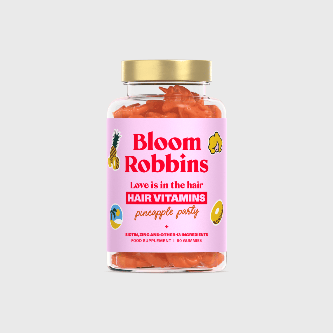 PINEAPPLE LIMITKA - Vitamíny na vlasy s biotinem - gumídci